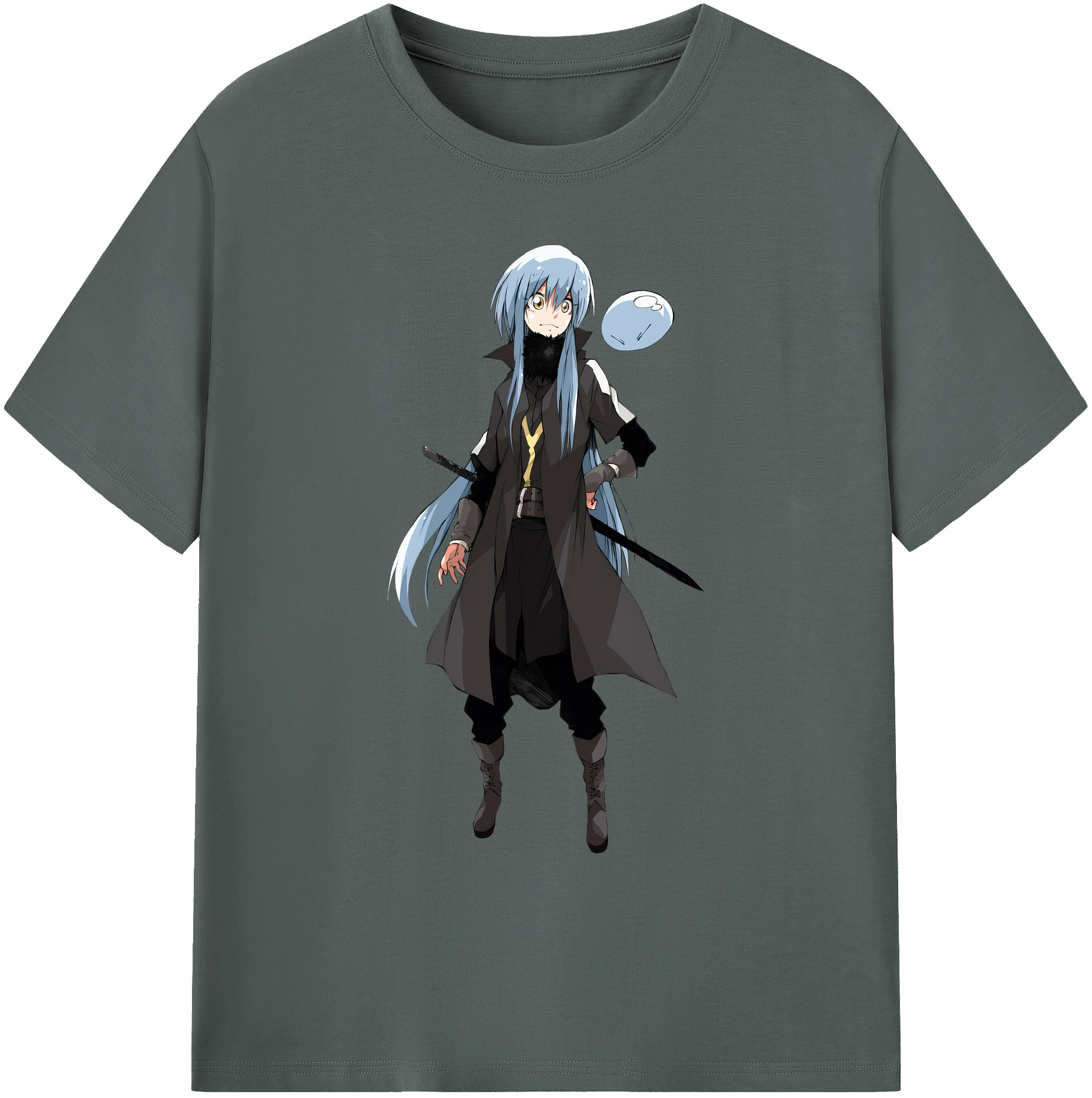 （画像用） 転スラ Regarding Reincarnated to Slime 綿100％ メンズ半袖Tシャツ｜肌触りやわらか＆通気性
